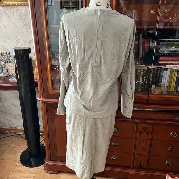 $1995 RALPH LAUREN BLACK LABEL  LAMB-SUEDE WRAP-AROUND WOMEN PENCIL SKIRT SZ:2 - Picture 3 of 8